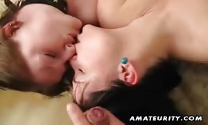 2 amateur girlfriends obtain
 a facial cumshot cumshot and then deep throat his dick to make it jizzes twice ! impressive !