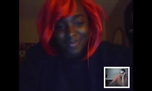 Alicia nails her self on skype proper pink black vag