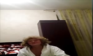 buxom aged
 blonde reveals
 her titties and undies