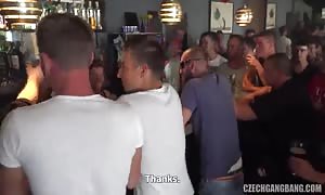 escort pounds on the bar stand in the flick by Czech gang-bang