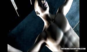 3D Vampire Vixen Riding a man's rock-hard penis