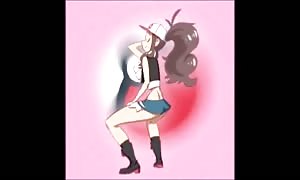 Pokemon Trainer Hilda booty wiggling