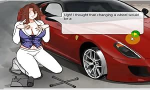 anime sex game assisting Jennifer on road
