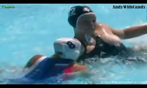REAL water polo lady grabs at competitors cunt