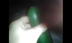 cucumber masturbating alone