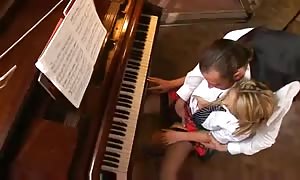 Music instructor
 screws the piano college student