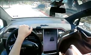 TINDER DATE ejaculates IN ME IN A TESLA ON AUTOPILOT