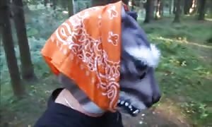 astonishingly
 hot
 masked girl is deep-throating my dick in the forest