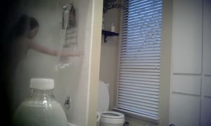 turned on youngster spying rest home shower raw naked peeping tom