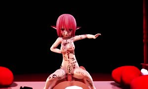 MMD Pink Hair honey Riding her fave Toy GV00139
