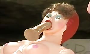 vintage humorous
 horror video parody with fake cock